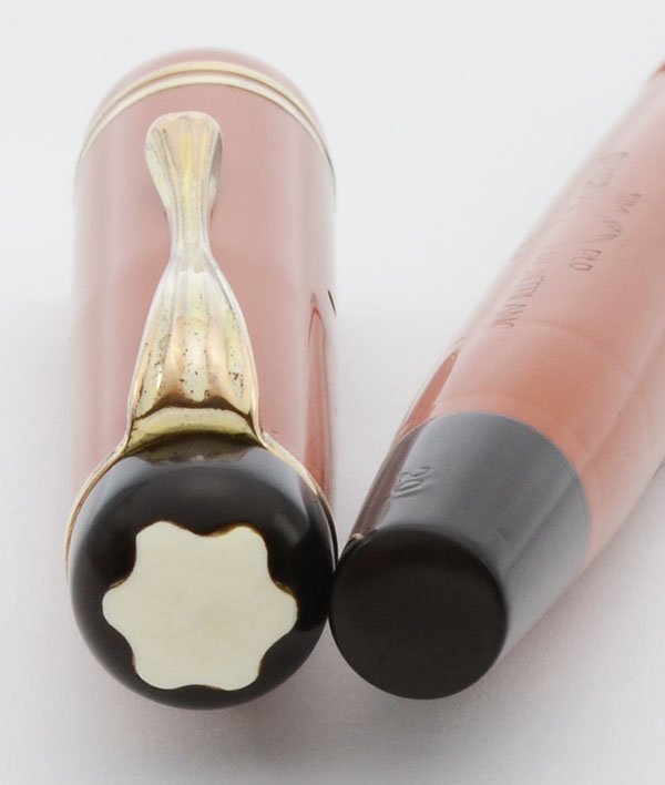 Montblanc 20 Fountain Pen - 1930s, Coral Red, Fine Nib, Push Knob